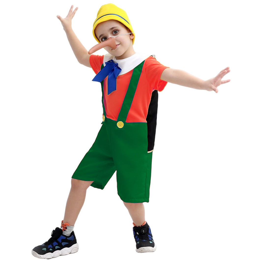 Halloween long nose Pinocchio children's cos costume Pinocchio adventures costumes shooting costume
