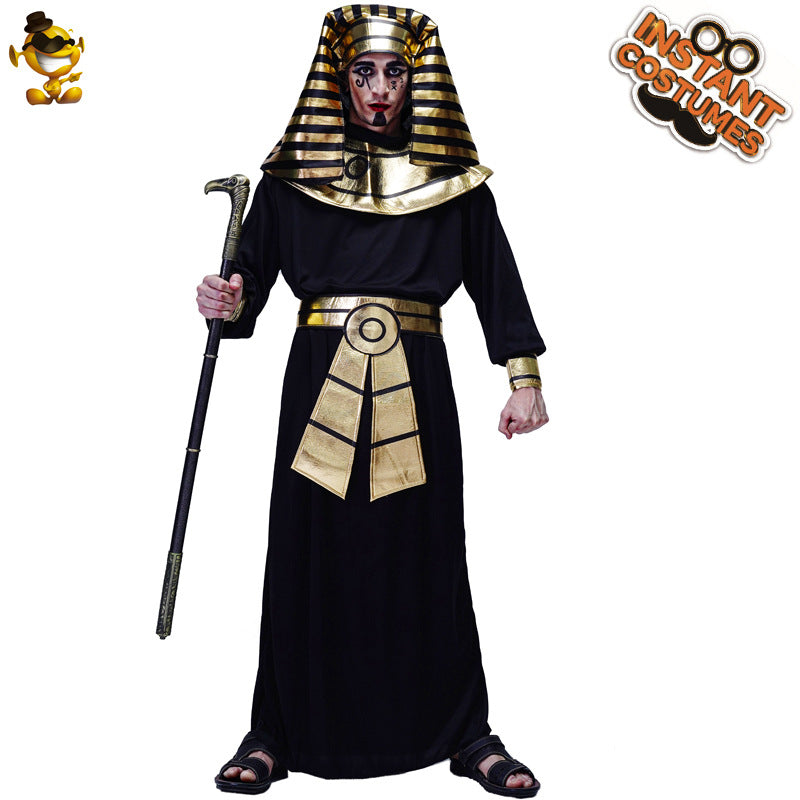 Adult men Halloween Egyptian pharaoh party costume Egyptian male king stage costume cosplay