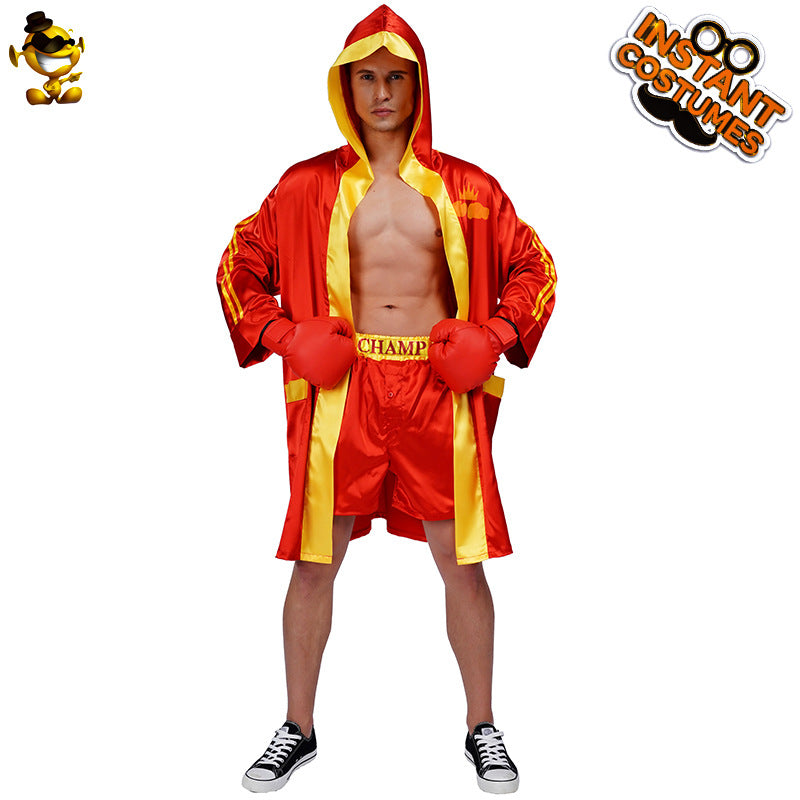 Halloween adult men boxer cosplay stage costume big male boxer party performance costume