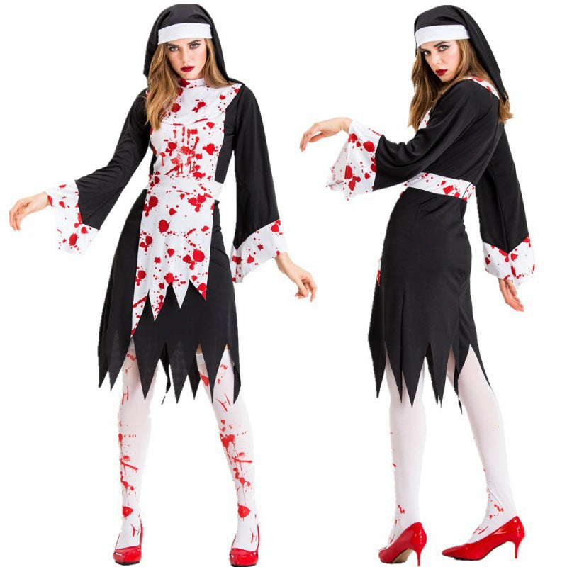 Halloween horror bloody vampire zombie costume repair women's clothing adult party Carnival cos costume performance costume