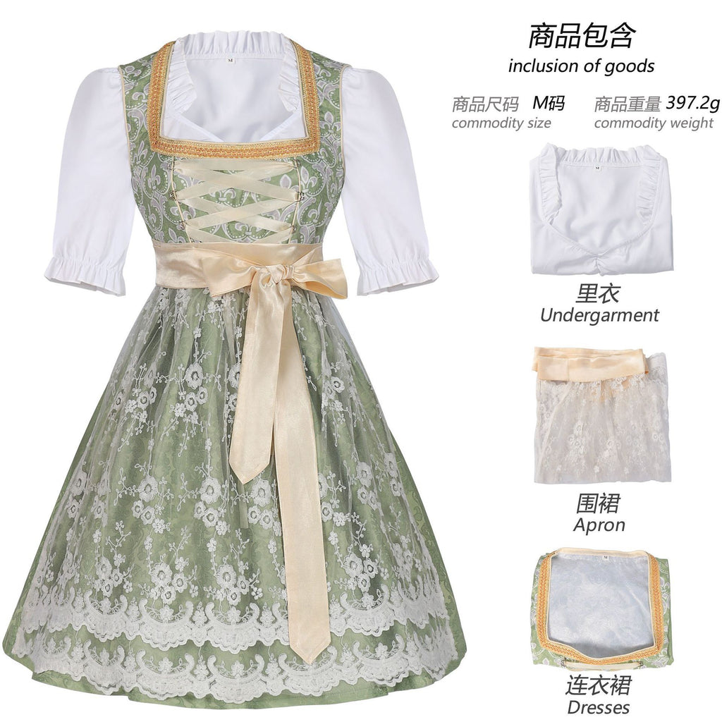 Halloween carnival costume German beer festival costume split size suspender suit Bavarian women's wear