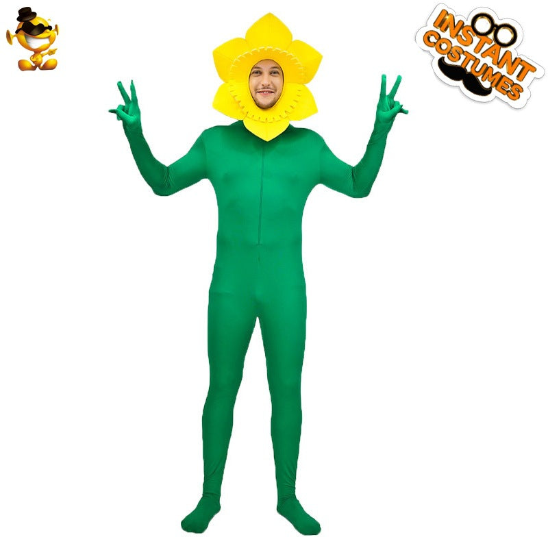 Big male sunflower suit Carnival spoof costume stage performance costume and accessories cosplay costume role play