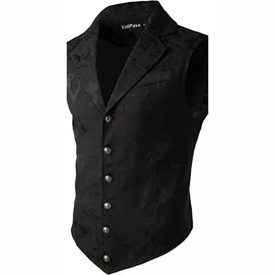 Amazon foreign trade new men's vest medieval costume retro Gothic formal dress vest Halloween costume