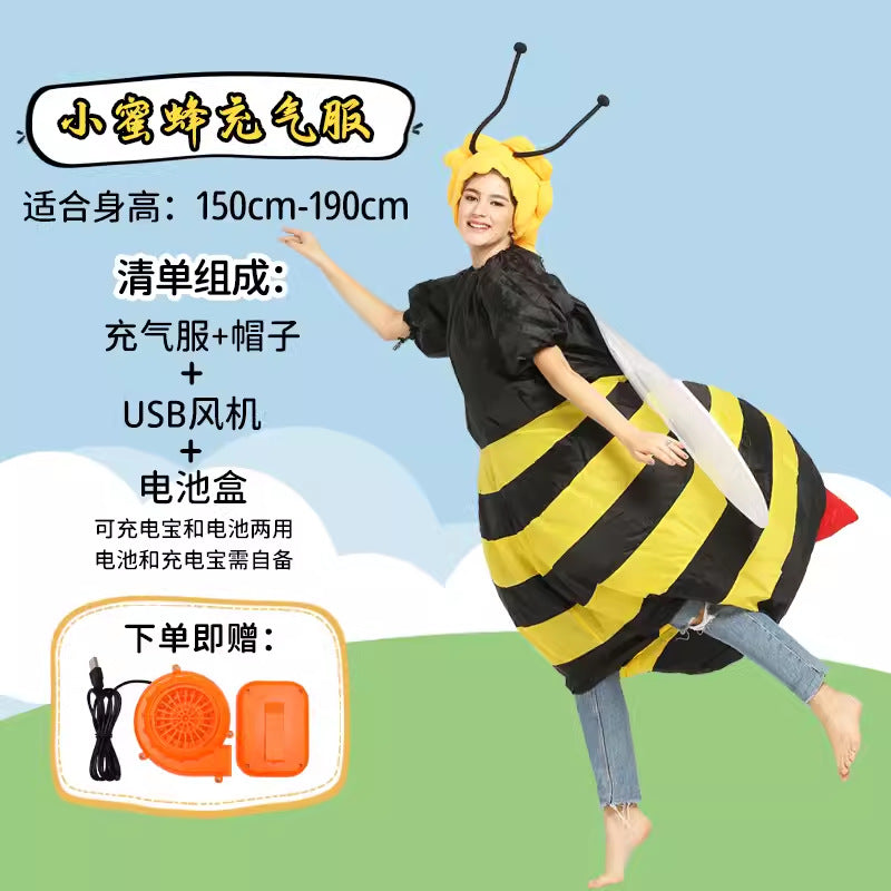 Bee inflatable costume bumblebee animal cartoon Halloween annual meeting funny school bar TikTok performance props