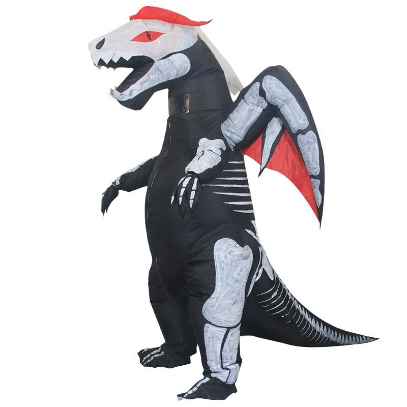 Halloween skull Dragon inflatable clothing annual meeting funny card head doll inflatable skull rib dragon costume stage props