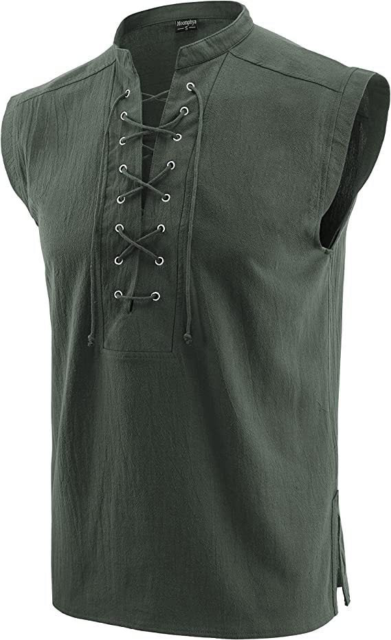 2025 Amazon wish New Men's medieval costume retro men short vest Halloween costume