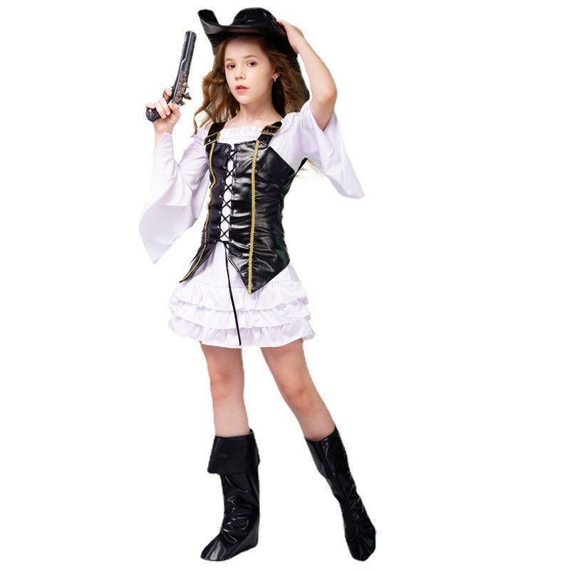 Halloween girls Pirate party costume cosplay children's little girl pirate role play costume clothing