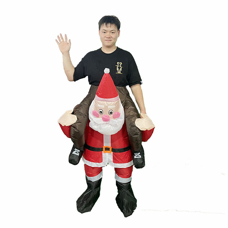 Amazon hot sale Christmas elk doll costume performance props Santa Claus back man inflatable clothing Christmas snowman