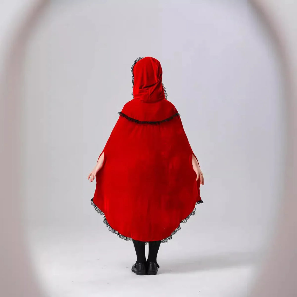 Gothic Halloween cloak cloak Little Red Riding Hood costume medieval performance costume role play June 1 performance costume
