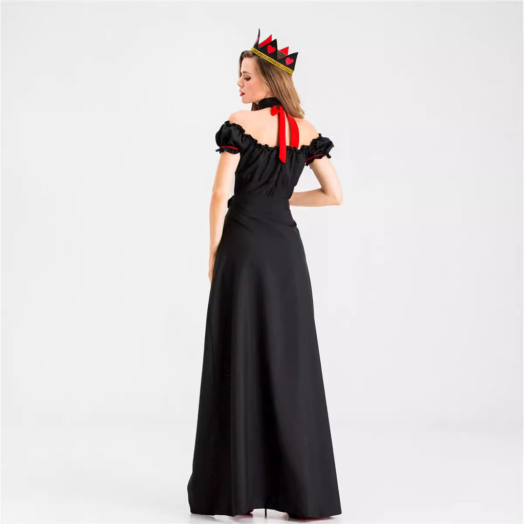 Split size red heart queen uniform Halloween costume witch costume vampire demon ds costume