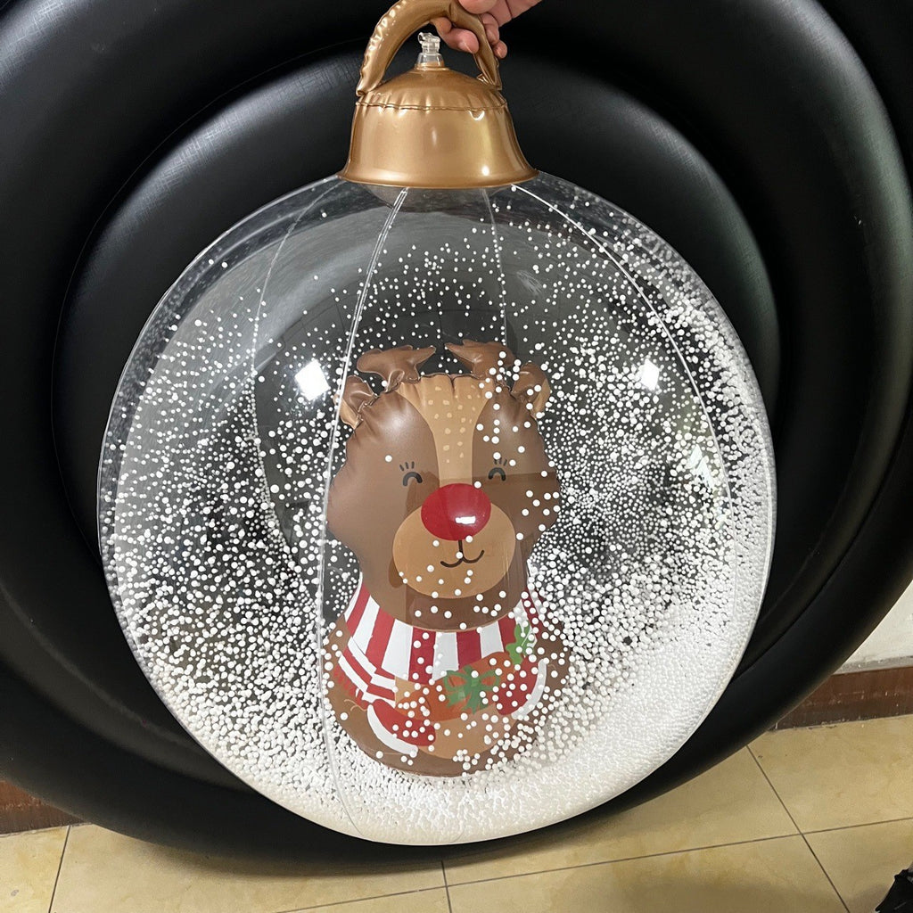 2023 new inflatable Christmas ball inflatable LED Christmas luminous hanging ornament crafts children Christmas snowman
