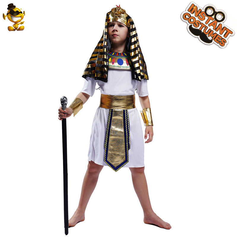 2019 new little boy pharaoh costume role cosplay clothes performance costume Halloween cosplay costume
