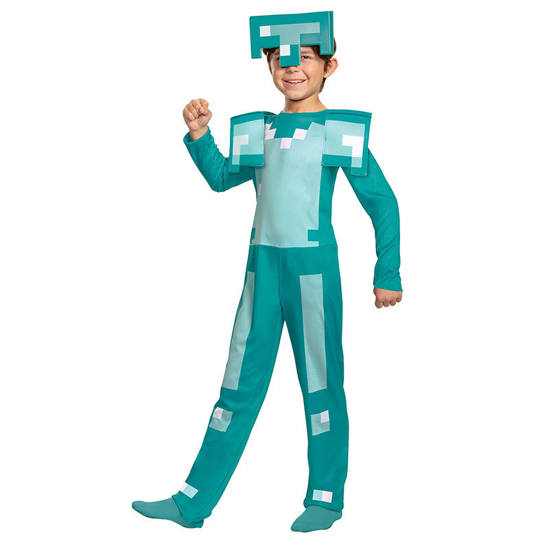 Wansheng children's costume my world MC party cosplay cos costume costumes minecraft