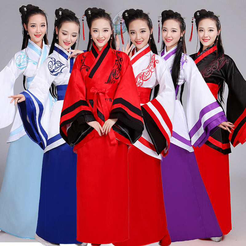 New Ancient Chinese clothing Quyi Hanfu improve Tang suit women's ancient costume costume performance wear performance costume women's clothing girl