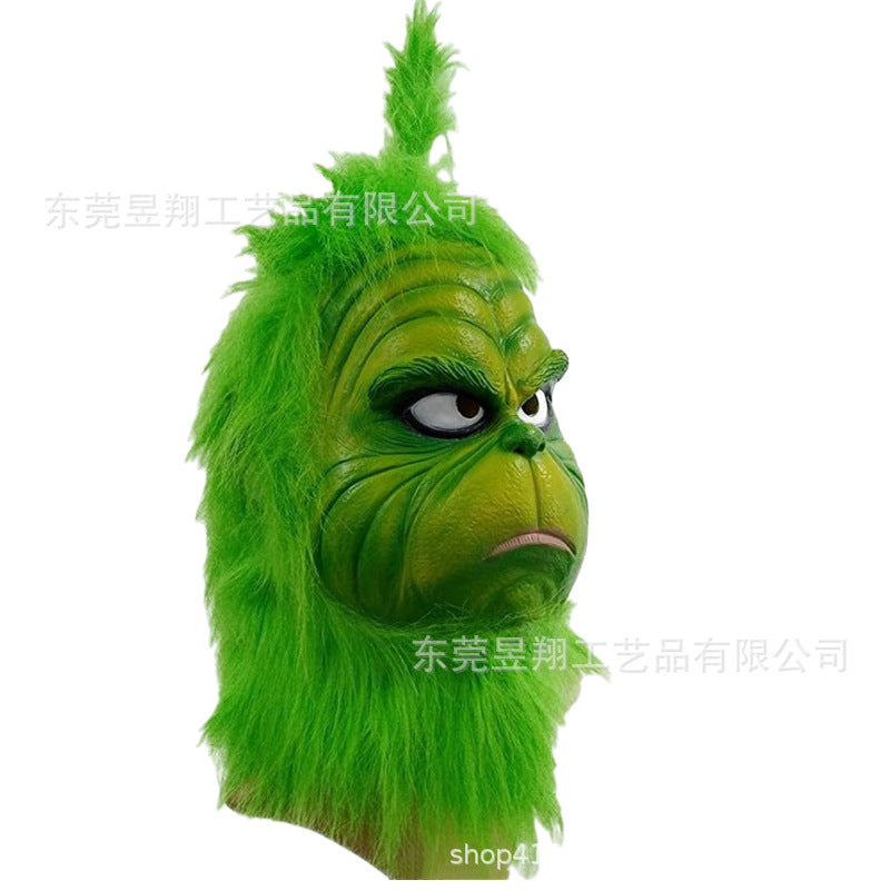 Grinch latex mask for Christmas Halloween costume