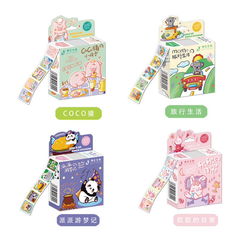 Spiderman shiny cartoon roll stickers ice princess Pooh bear Avengers children roll stickers cartoon sticker
