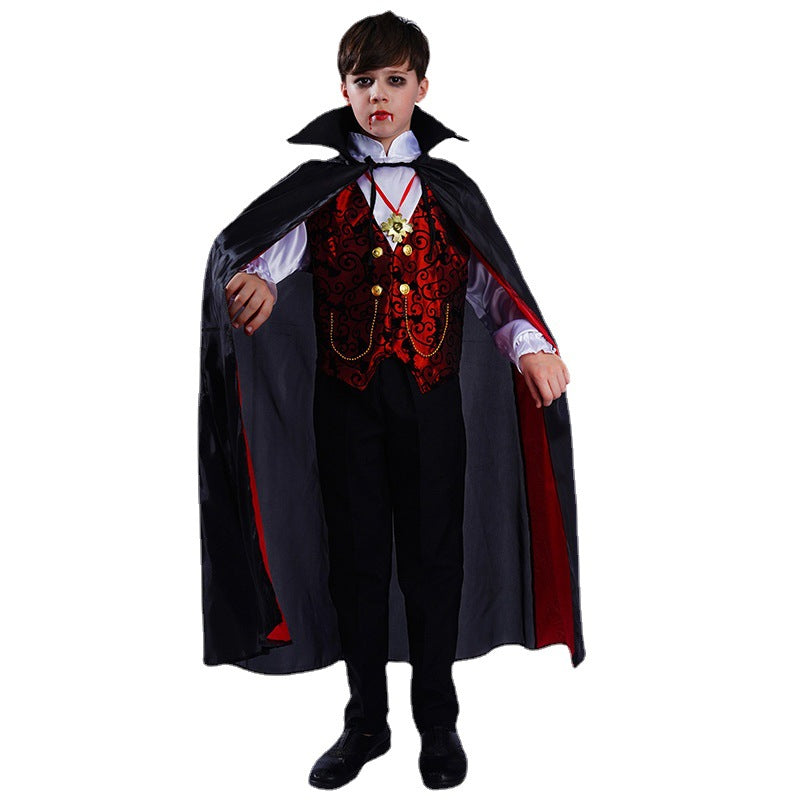 Little boy Halloween vampire party costume boy vampire role play stage wear cosplay