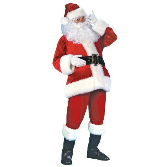 Santa Claus costume cross-border adult men gold velvet Santa Claus costume Halloween performance costume