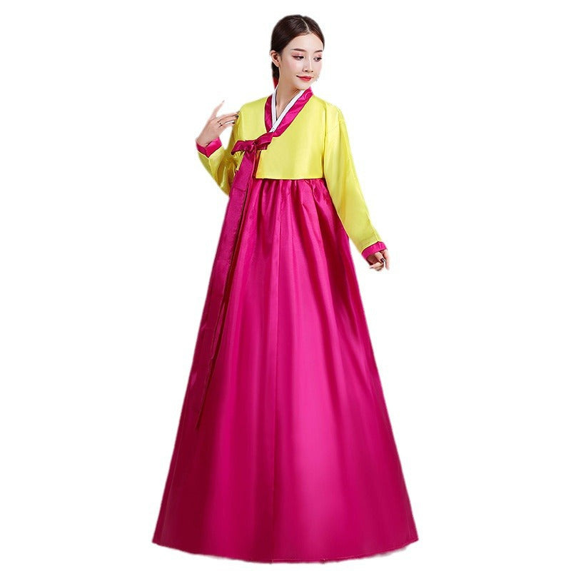 Hanbok women's adult Korean costume traditional Korean Ancient Costume National minority dance costume for the annual meeting
