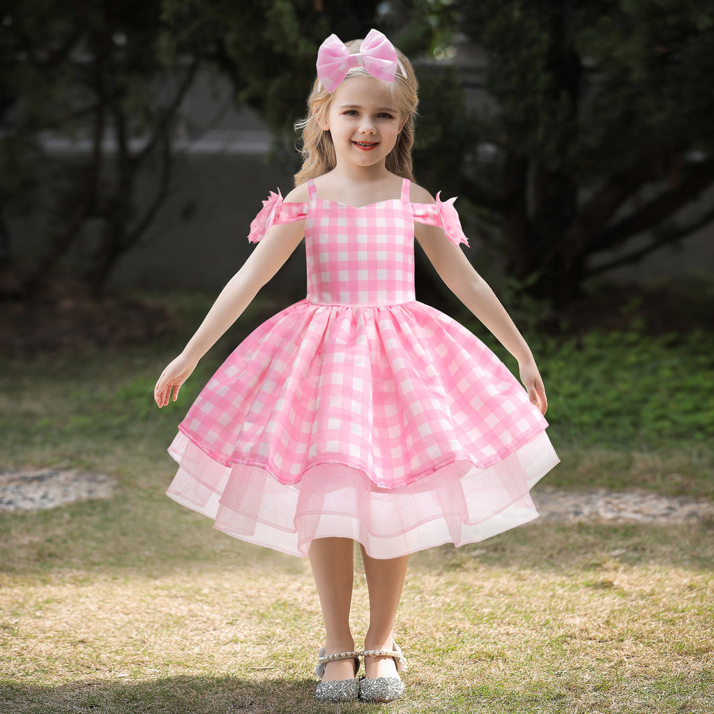 Barbie cos costume 2024 real-life movie Barbie cosplay party Halloween children cosplay costume