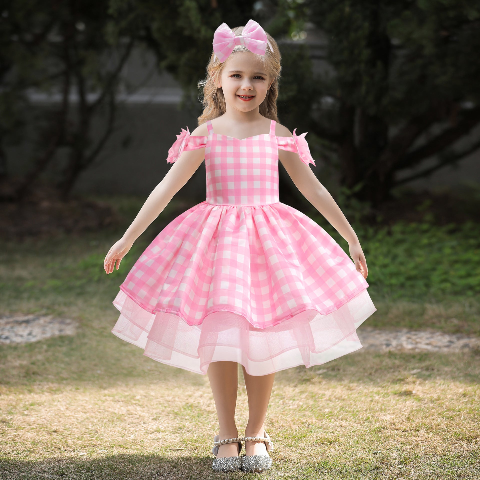 Barbie cos costume 2024 real-life movie Barbie cosplay party Halloween children cosplay costume