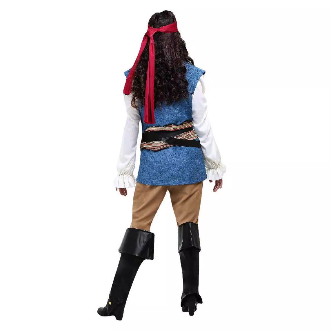 Halloween pirate costume adult female Caribbean pirate look blue female pirate captain costume nightclub costume