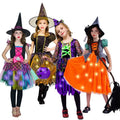 Halloween Children's glowing witch cosplay party costume masquerade stage performance costume
