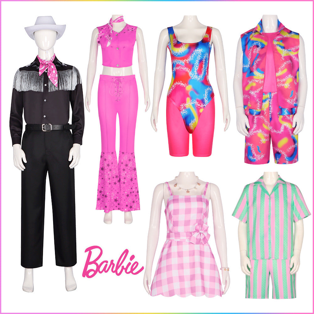 Movie Barbie cos costume Barbie same style popular film and television role-playing costume full series suit products in stock New