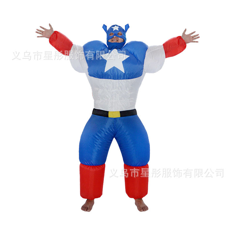 Cross-border Halloween performance inflatable costume American team clown party performance costume performance activity inflatable costume