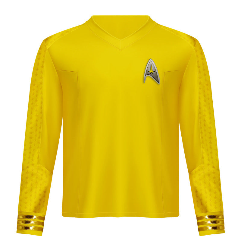 Star Trek cos costume bizarre new world yellow uniform cosplay cosplay Halloween performance costume