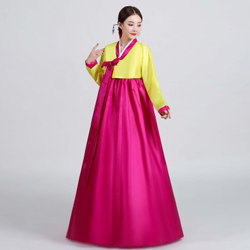 Hanbok women's adult Korean costume traditional Korean Ancient Costume National minority dance costume for the annual meeting