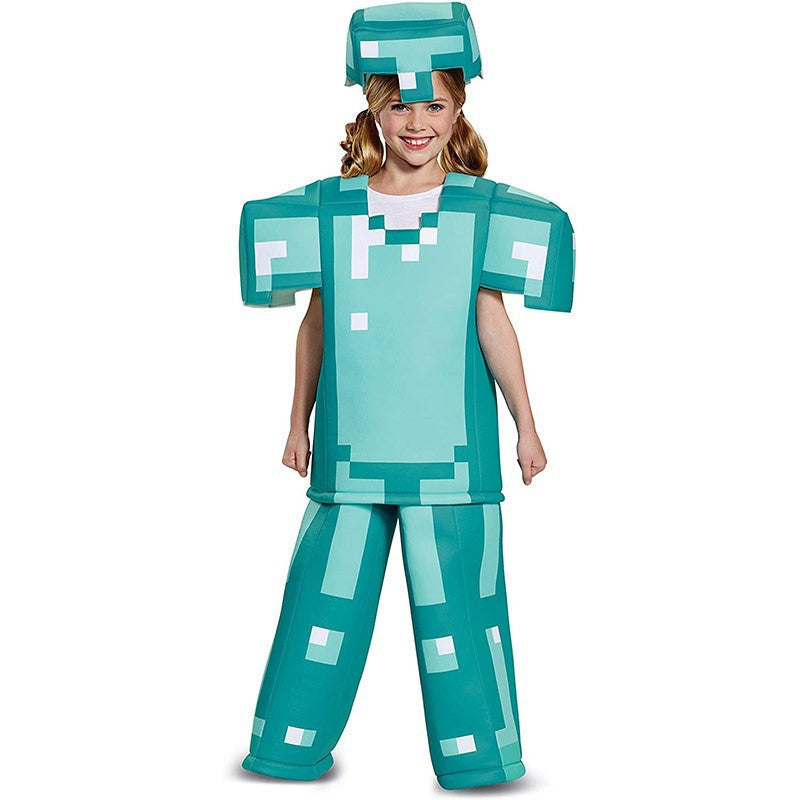 Wansheng children's costume my world MC party cosplay cos costume costumes minecraft