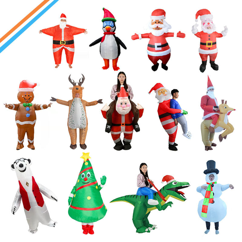 Christmas elk Gingerbread Man Costume party party stage atmosphere props Santa Claus inflatable costume