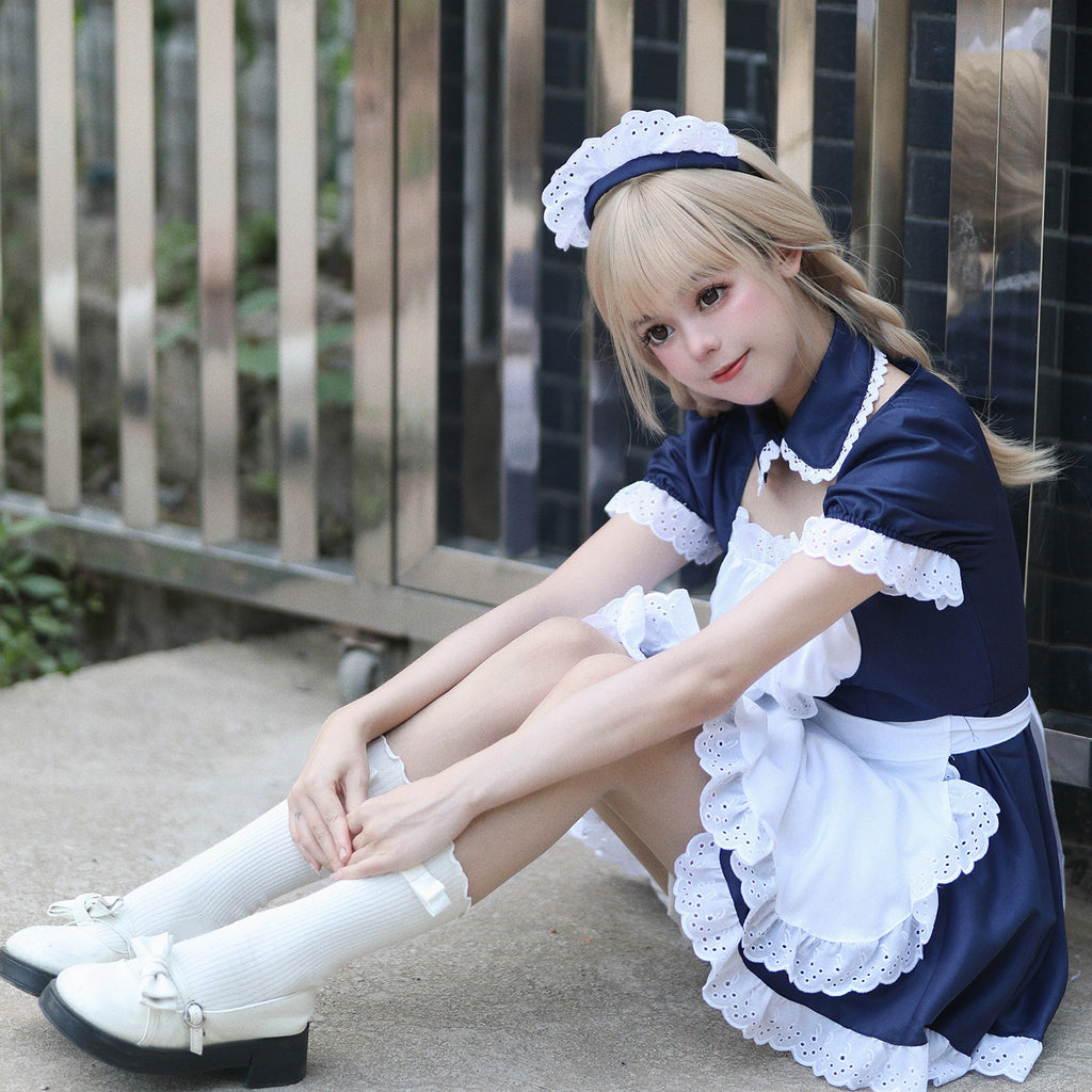 Original akihara Japanese cute maid cloth classic maid costume COSPLAY performance costume Halloween costume