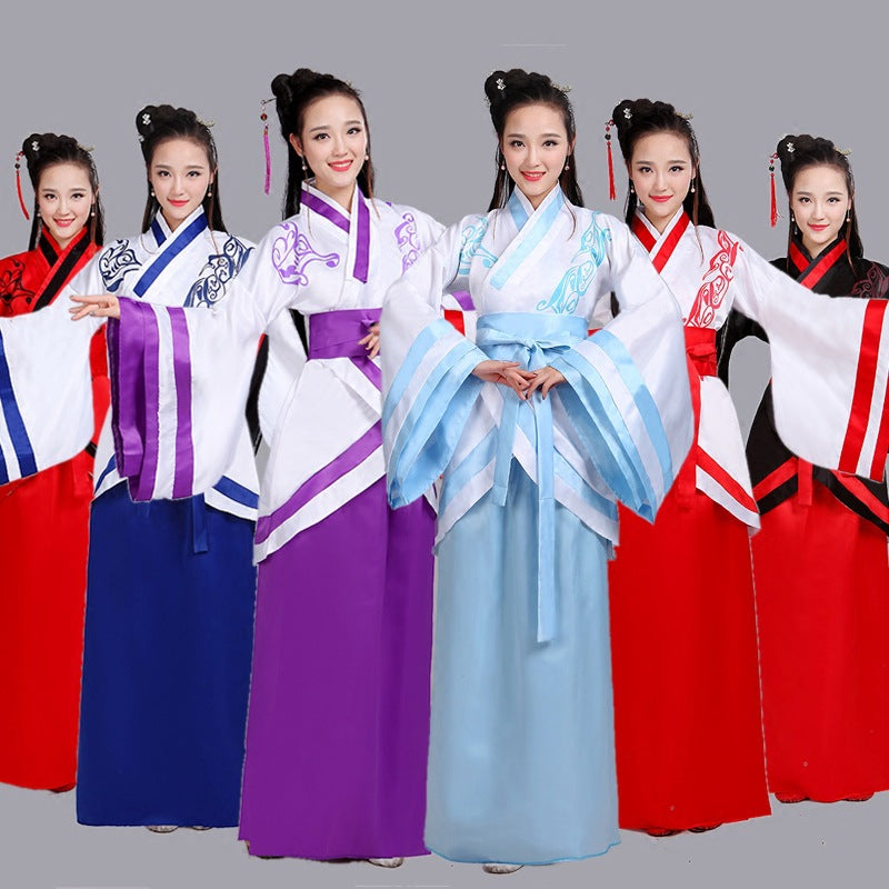 New Ancient Chinese clothing Quyi Hanfu improve Tang suit women's ancient costume costume performance wear performance costume women's clothing girl