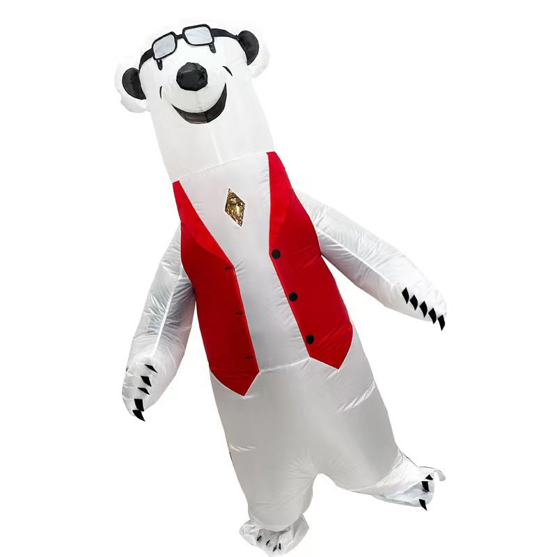 Cross-border hot sale inflatable costume Christmas festival party performance atmosphere props cartoon polar bear inflatable costume