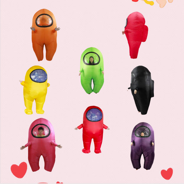 Cross-border amongus clothing multi-color spaceman inflatable clothing anime game doll little celebrity costume role play