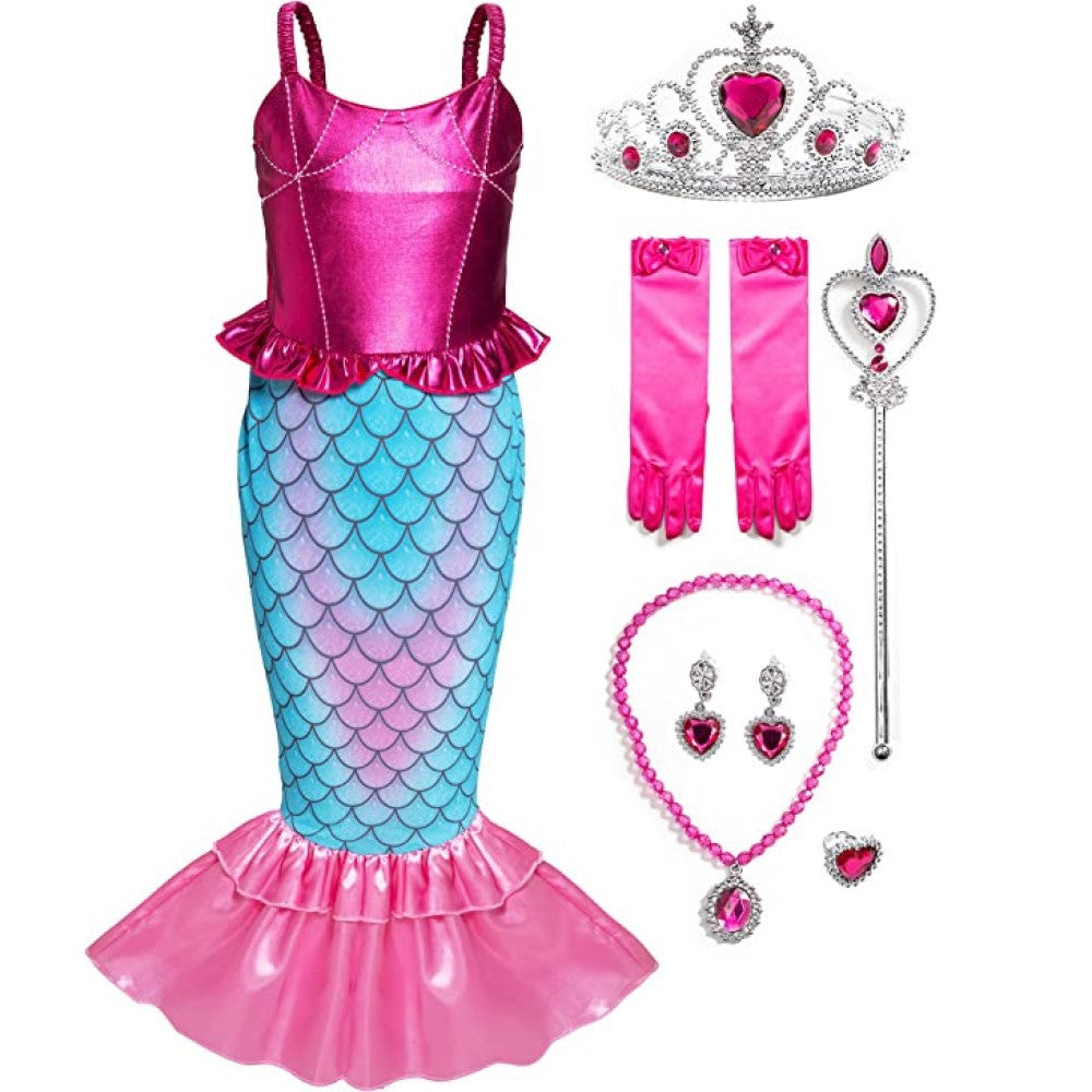 Halloween costume girls mermaid skirt Christmas princess dress cosplay dress stage performance costume