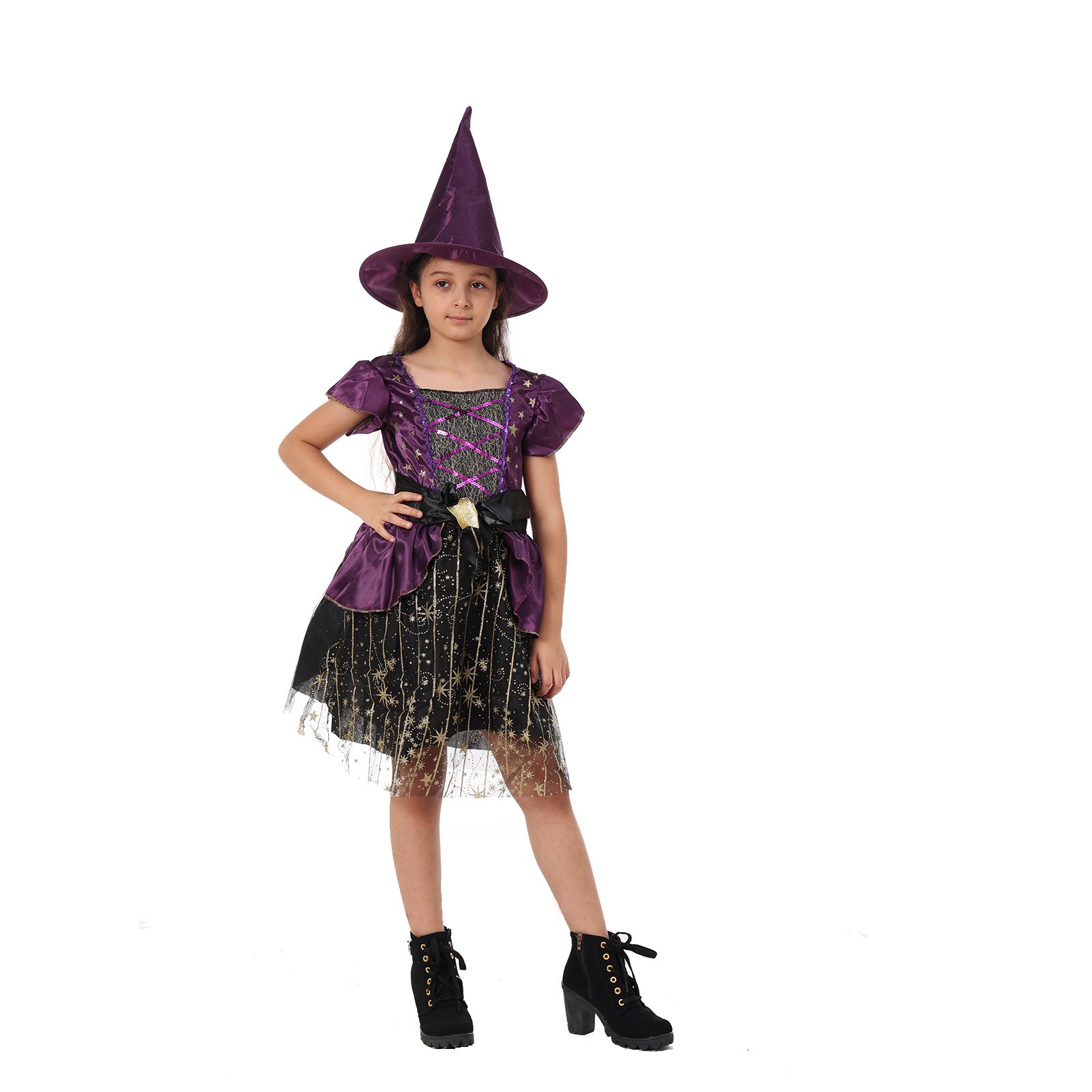 Amazon wish cross-border supply Halloween costume little witch performance set Halloween witch costume