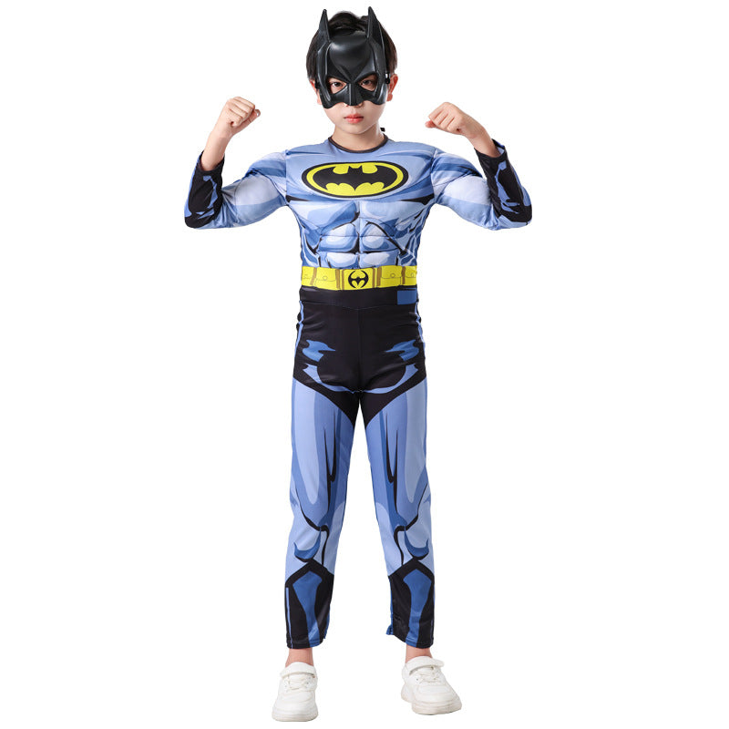 Halloween Avengers Children's muscle costume Captain America Spiderman bat Iron Man Superman clothes