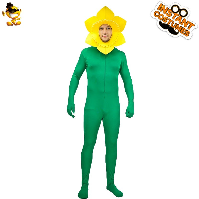 Big male sunflower suit Carnival spoof costume stage performance costume and accessories cosplay costume role play