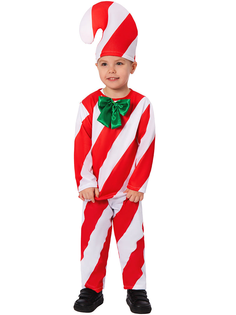 Christmas costume children's candy Crutch play cos campus festival costumes children's costume