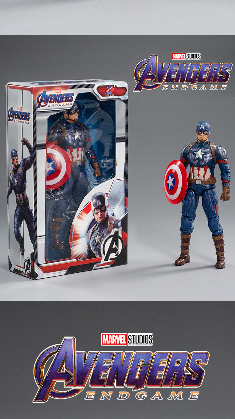 Avengers 7-inch iron man model Spider-Man hand office Captain America Marvel decoration toys