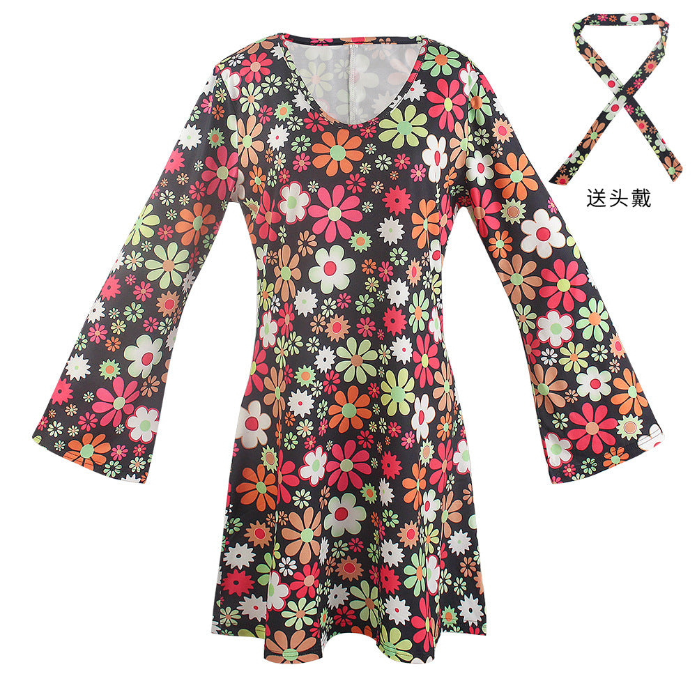 Halloween Arabic cos costume tassel hippie costume hippie retro cosplay performance costume