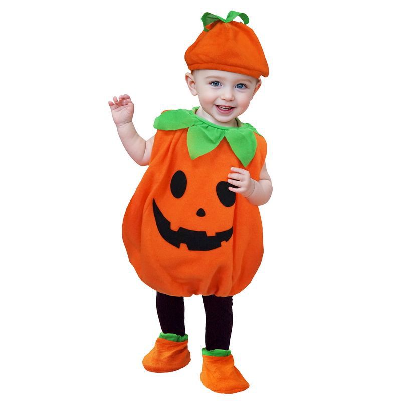 Cross-border new arrival children's Halloween costume cosplay cute pumpkin costume performance costume baby animal romper