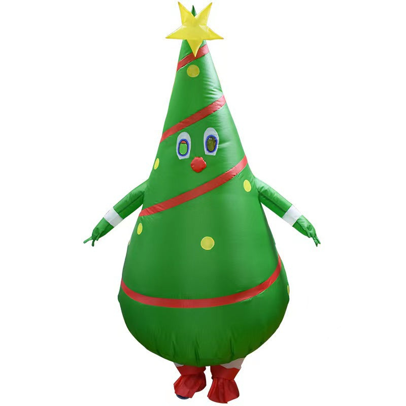 Factory Direct Supply Santa Claus inflatable clothing Christmas tree inflatable clothing pack Christmas Snowman inflatable clothing costumes