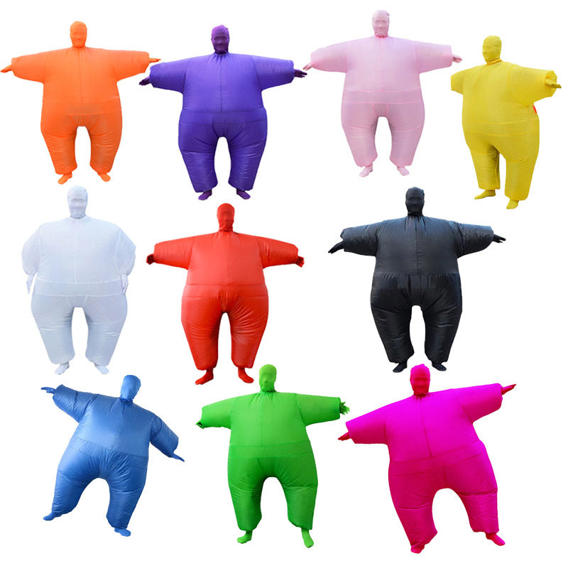 Halloween inflatable clothing costume masquerade funny props White Salmon inflatable clothing masked ninja inflatable sumo costume