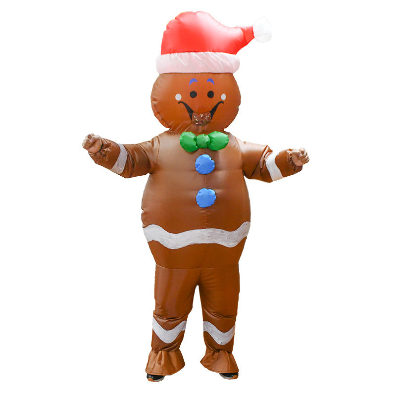 Christmas inflatable clothing cross-border Amazon gingerbread man inflatable clothing party funny clothing Festival performance costume