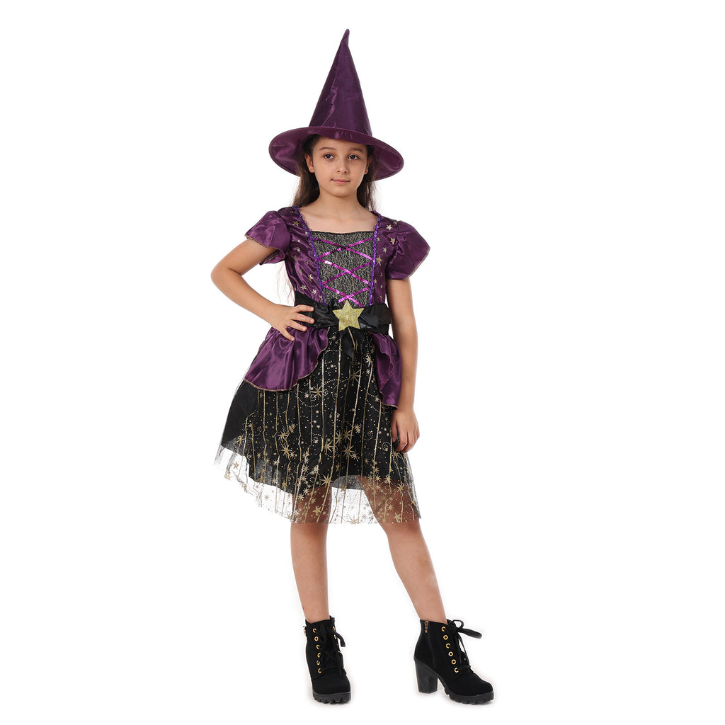 Amazon wish cross-border supply Halloween costume little witch performance set Halloween witch costume