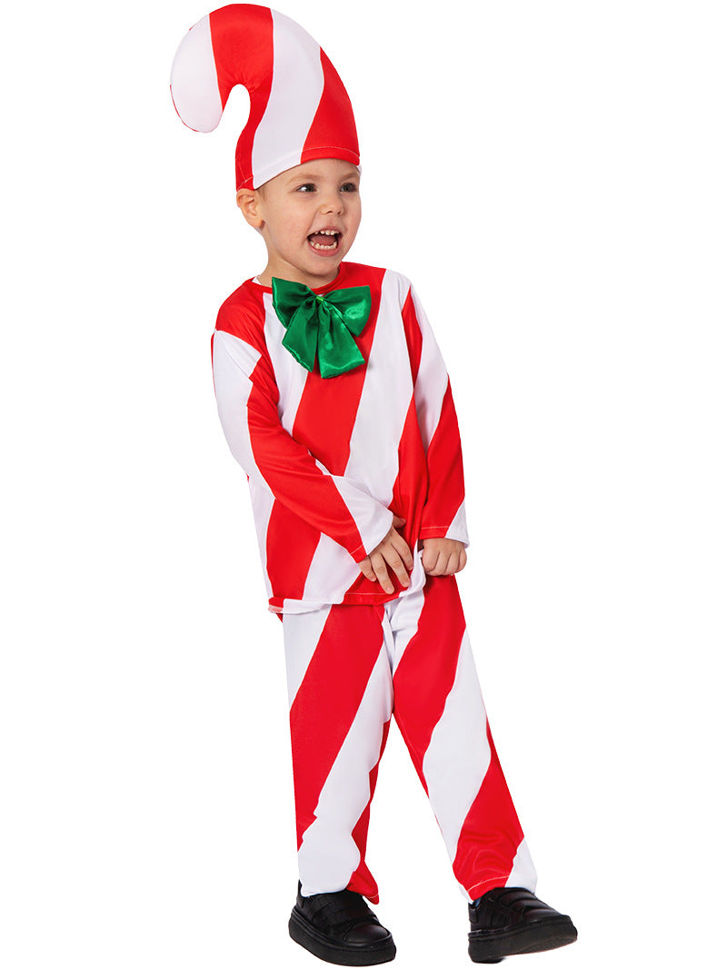 Christmas costume children's candy Crutch play cos campus festival costumes children's costume